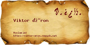Viktor Áron névjegykártya